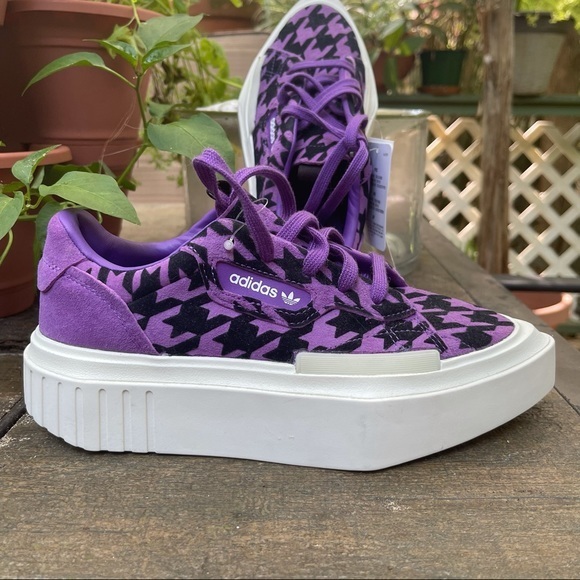 NWT Adidas Hypersleek Houndstooth Platform Sneaker - Picture 10 of 10